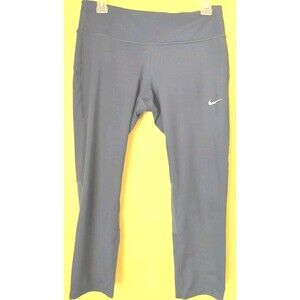 NIKE DRI FIT Running Capri Crop Royal Blue Pants Athletic Running Size Medium